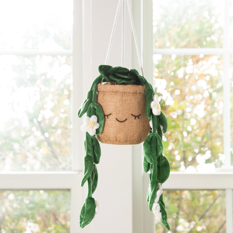 Greenhouse by Russ 8-Inch Hanging Plant with Flowers Plush