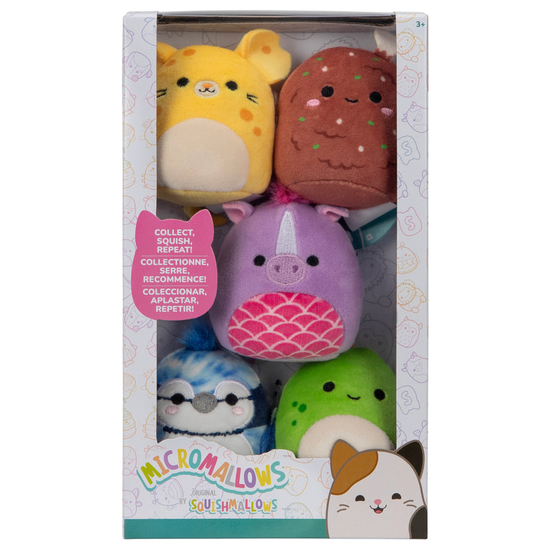 Micromallows 5-Pack - Seanster Stegosaurus, Quayn Hippocampus, Amelia Cheese Mouse, Missy Me Drumstick, Babs Blue Jay
